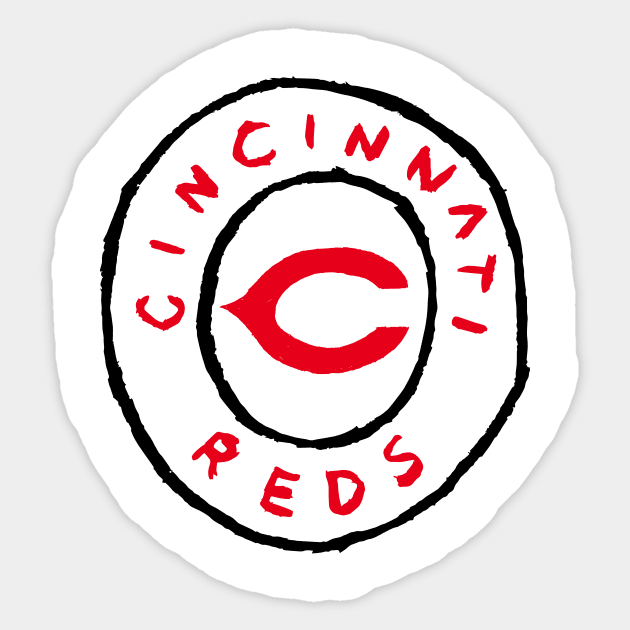 Cincinnati Reeeeds 04 Sticker by Very Simple Graph